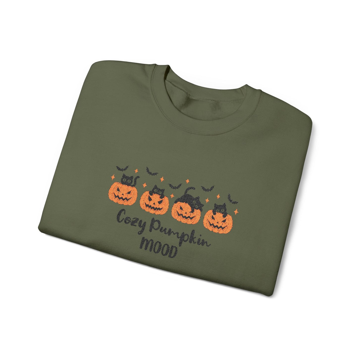 Cozy Pumpkin Mood Sweatshirt, Fall Sweater, Halloween Apparel, Unisex Crewneck, Autumn Fashion, Comfy Gift Idea