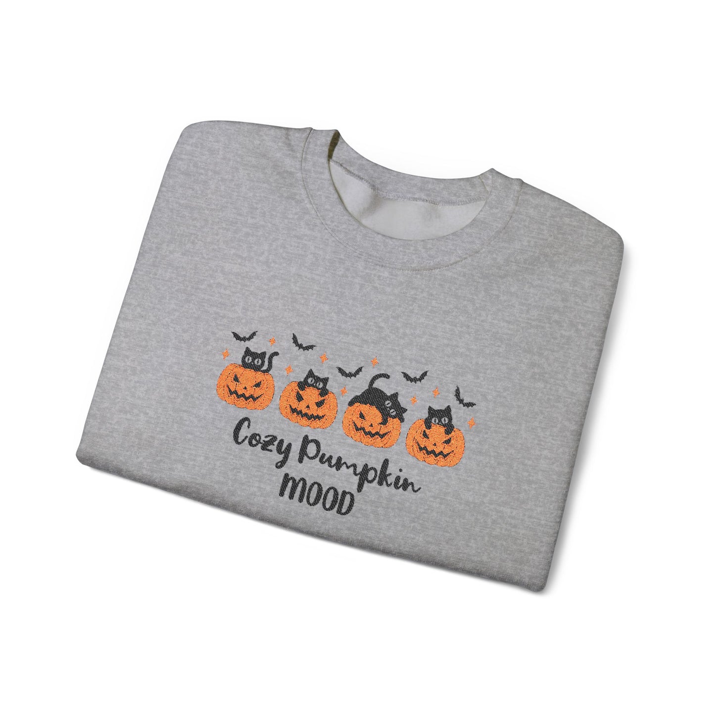 Cozy Pumpkin Mood Sweatshirt, Fall Sweater, Halloween Apparel, Unisex Crewneck, Autumn Fashion, Comfy Gift Idea