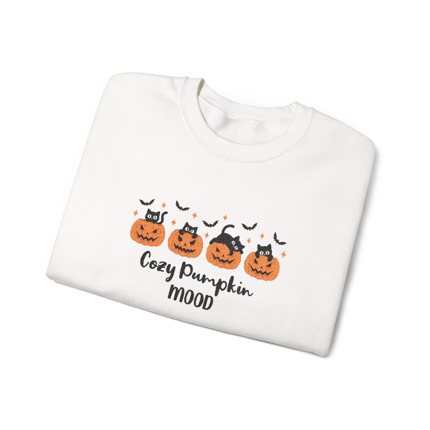 Cozy Pumpkin Mood Sweatshirt, Fall Sweater, Halloween Apparel, Unisex Crewneck, Autumn Fashion, Comfy Gift Idea