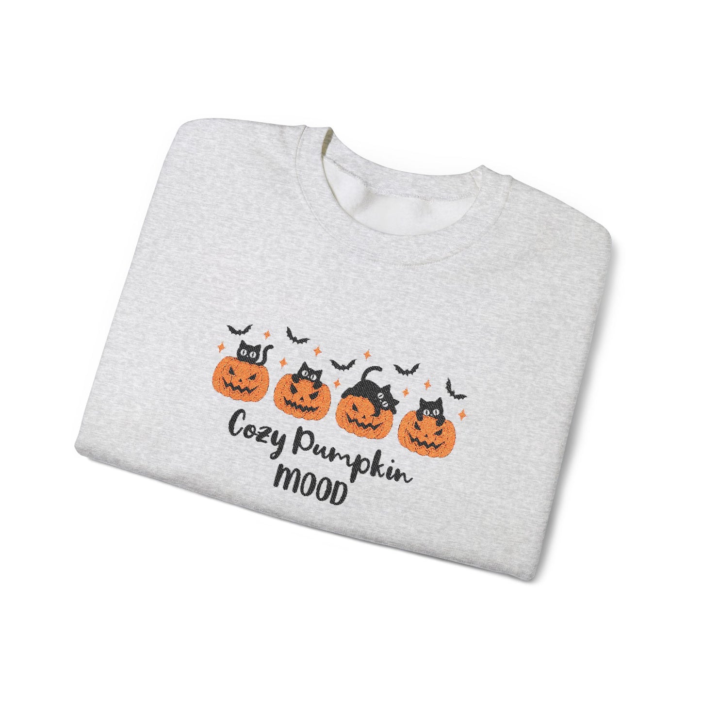 Cozy Pumpkin Mood Sweatshirt, Fall Sweater, Halloween Apparel, Unisex Crewneck, Autumn Fashion, Comfy Gift Idea
