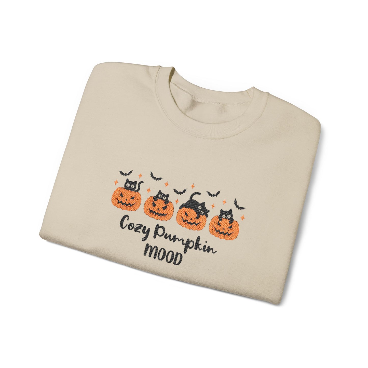 Cozy Pumpkin Mood Sweatshirt, Fall Sweater, Halloween Apparel, Unisex Crewneck, Autumn Fashion, Comfy Gift Idea