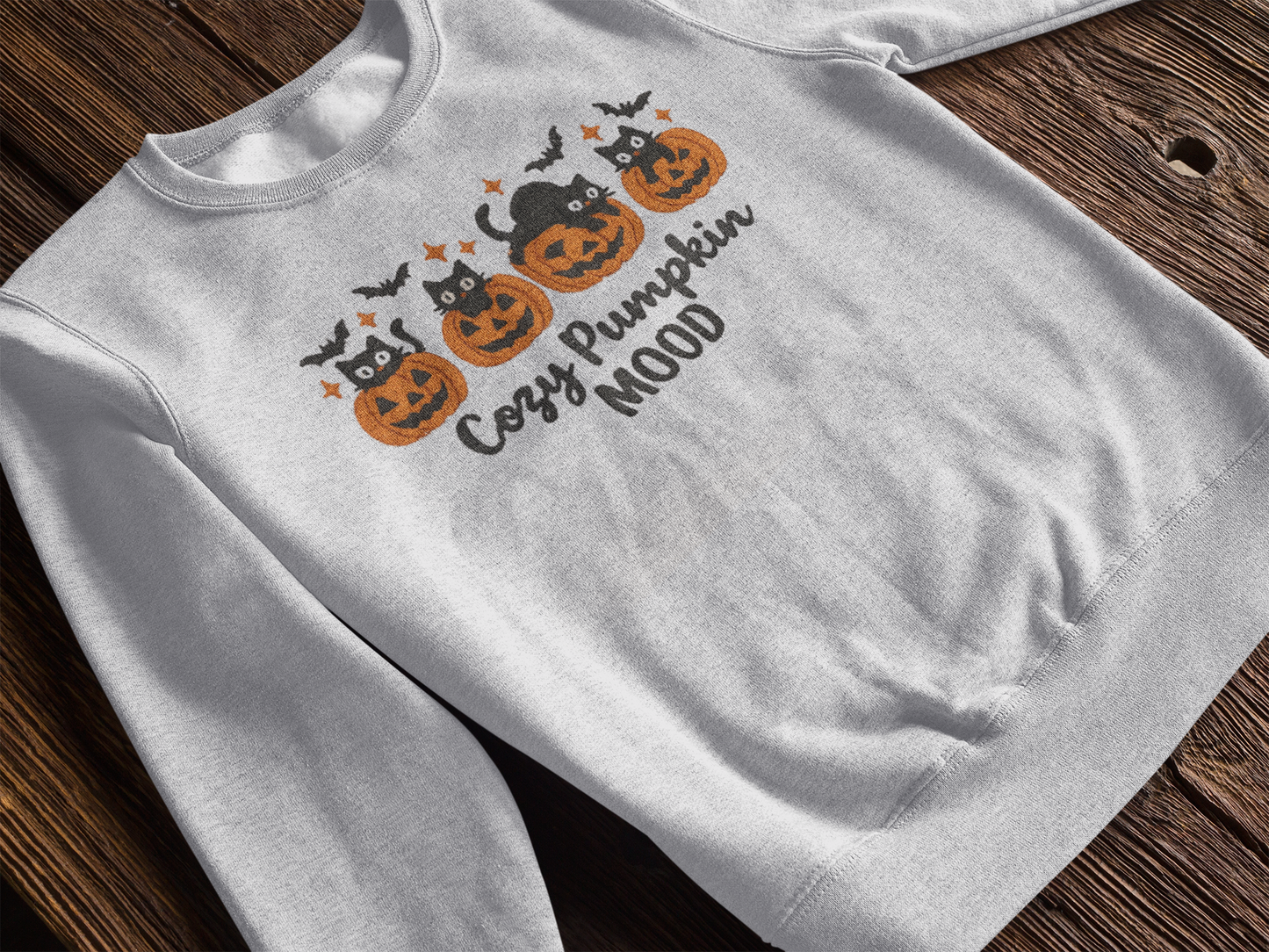 Cozy Pumpkin Mood Sweatshirt, Fall Sweater, Halloween Apparel, Unisex Crewneck, Autumn Fashion, Comfy Gift Idea